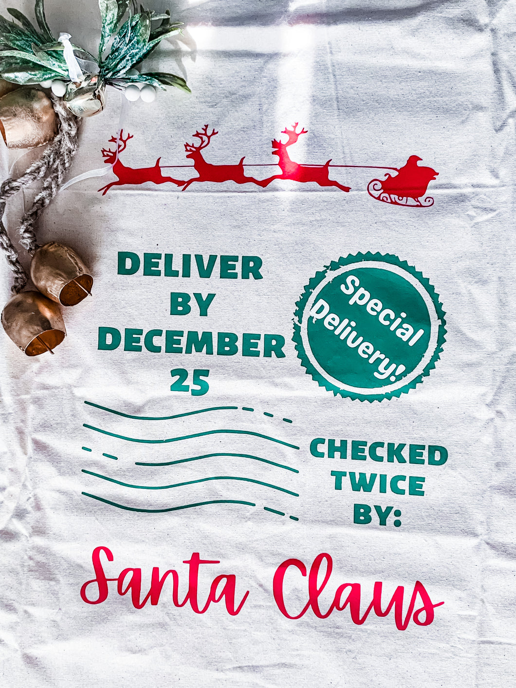 Santa Bag / Gift Sack: Special Delivery (Red/Green) (Personal Order)