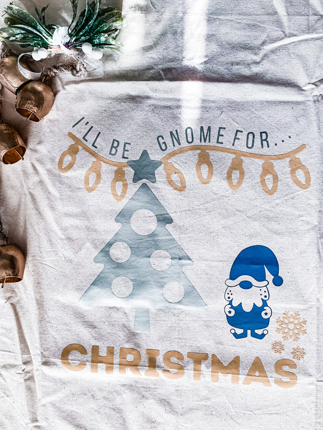 Santa Bag / Gift Sack: Gnome (Gold/Blue) (Personal Order)