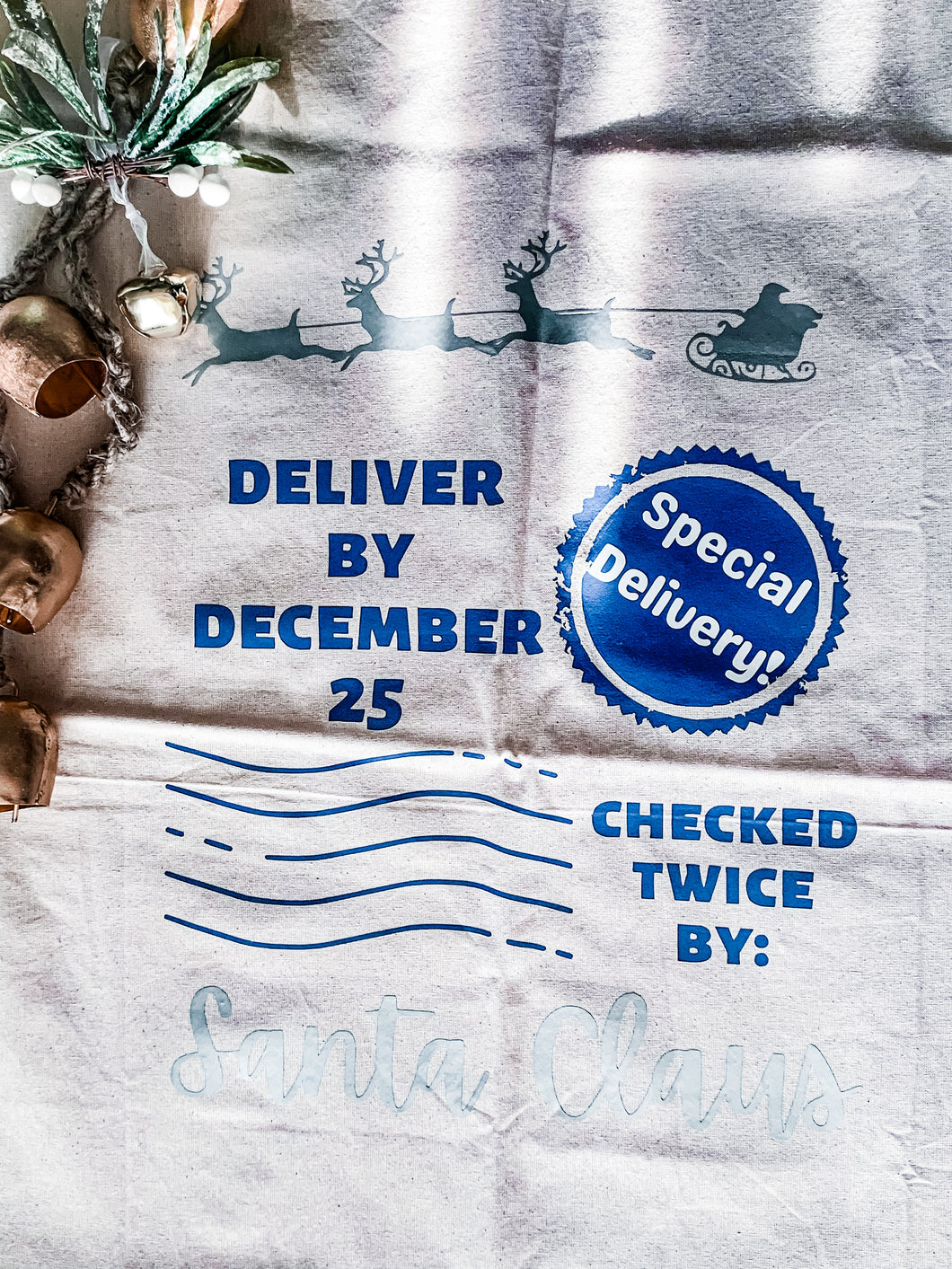 Santa Bag / Gift Sack: Special Delivery (Gray/Blue) (Personal Order)